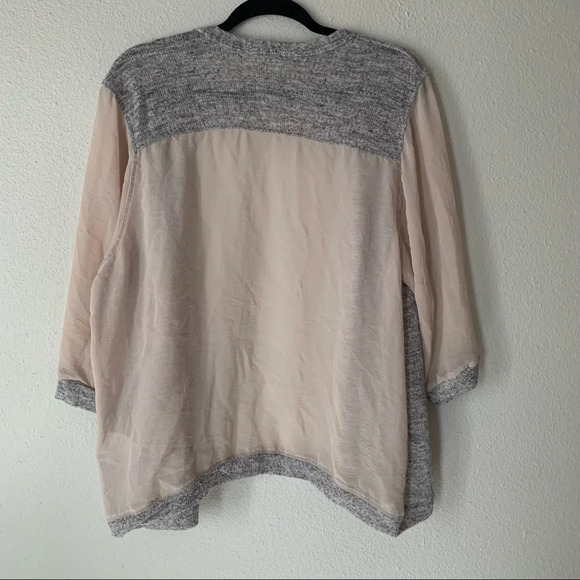 Silence and Noise mixed media sheer cardigan M - Picture 6 of 6